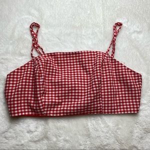 Windsor Red Gingham Crop Top